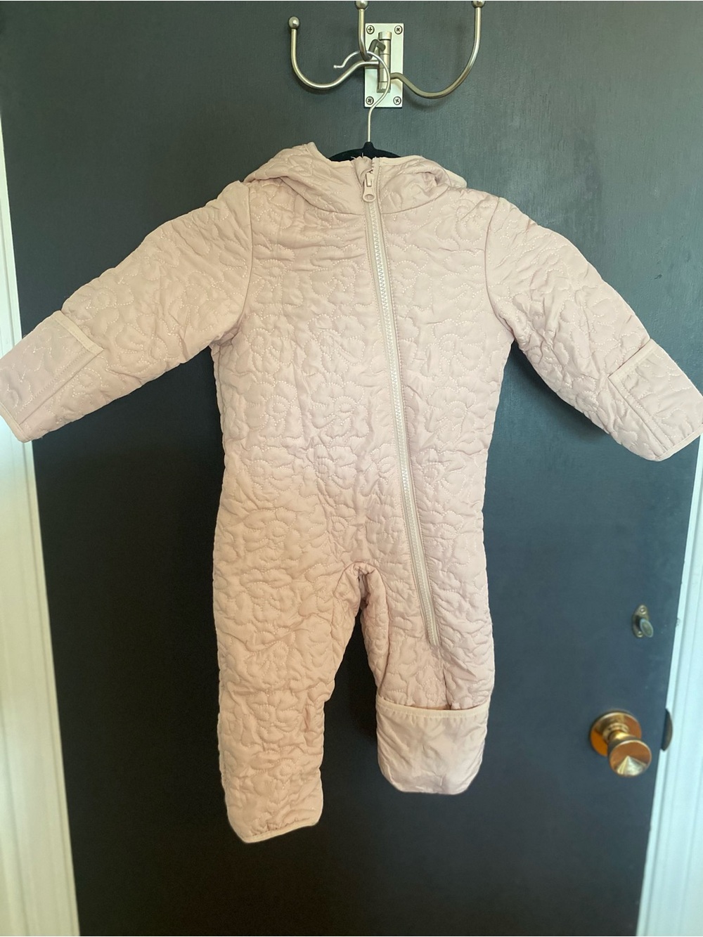 OshKosh B'gosh Quilted Hooded One-Piece in Light Pink
